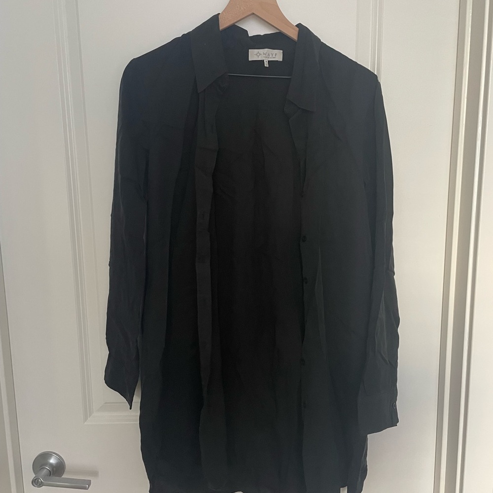 Black Button Down Shirt Dress
